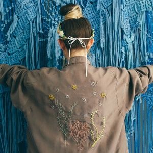 Cancer Astrology Under the Sea Green Silk Jacket